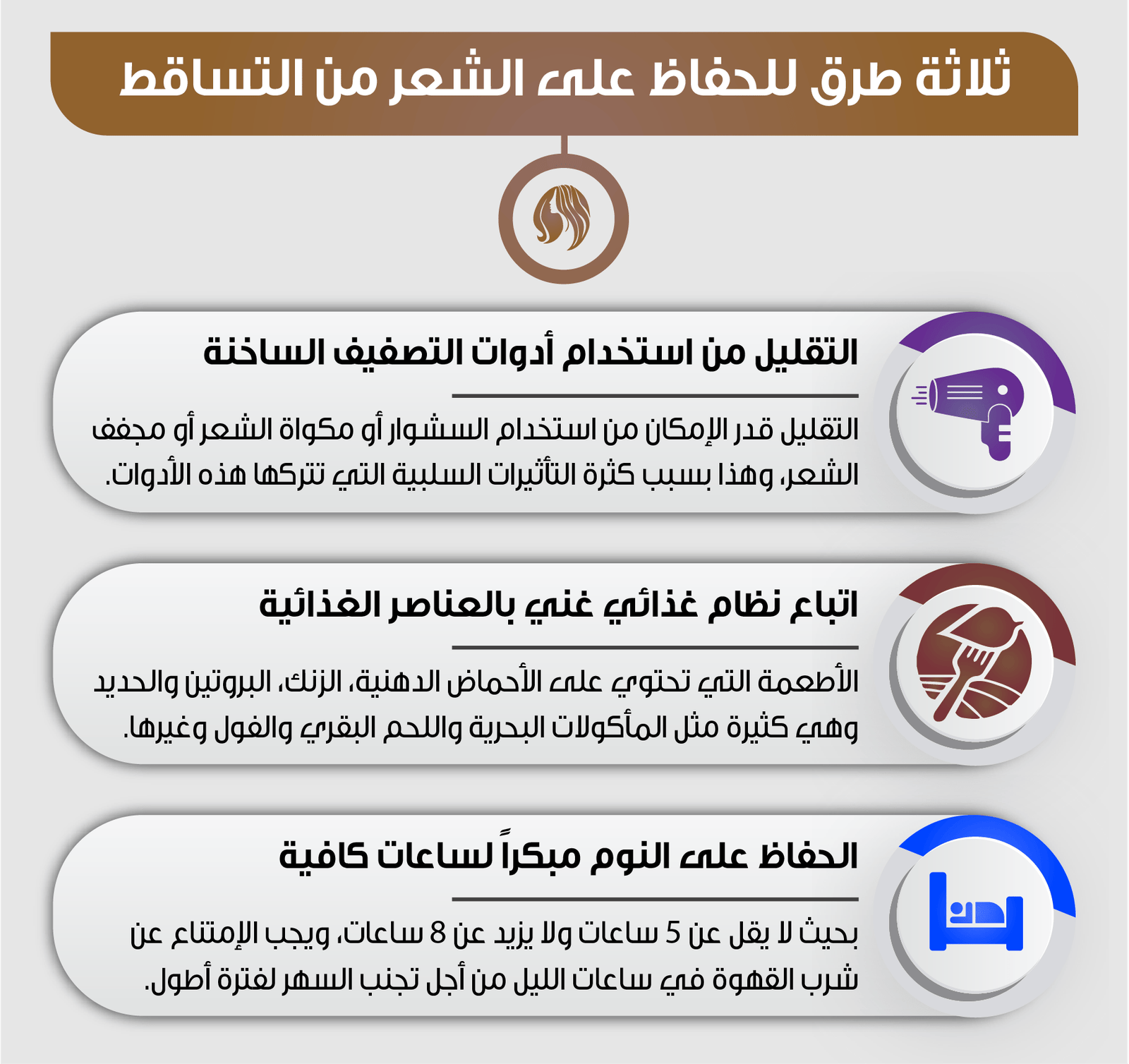 أعمال إنفو جرافيك-منع تساقط الشعر